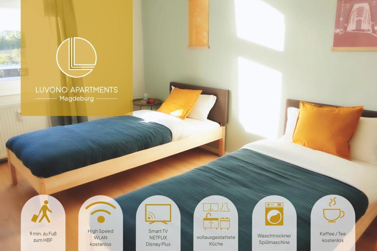 Luvono Apartments - 2 Schlafzimmer / Netflix / Disney+ Magdebourg Extérieur photo